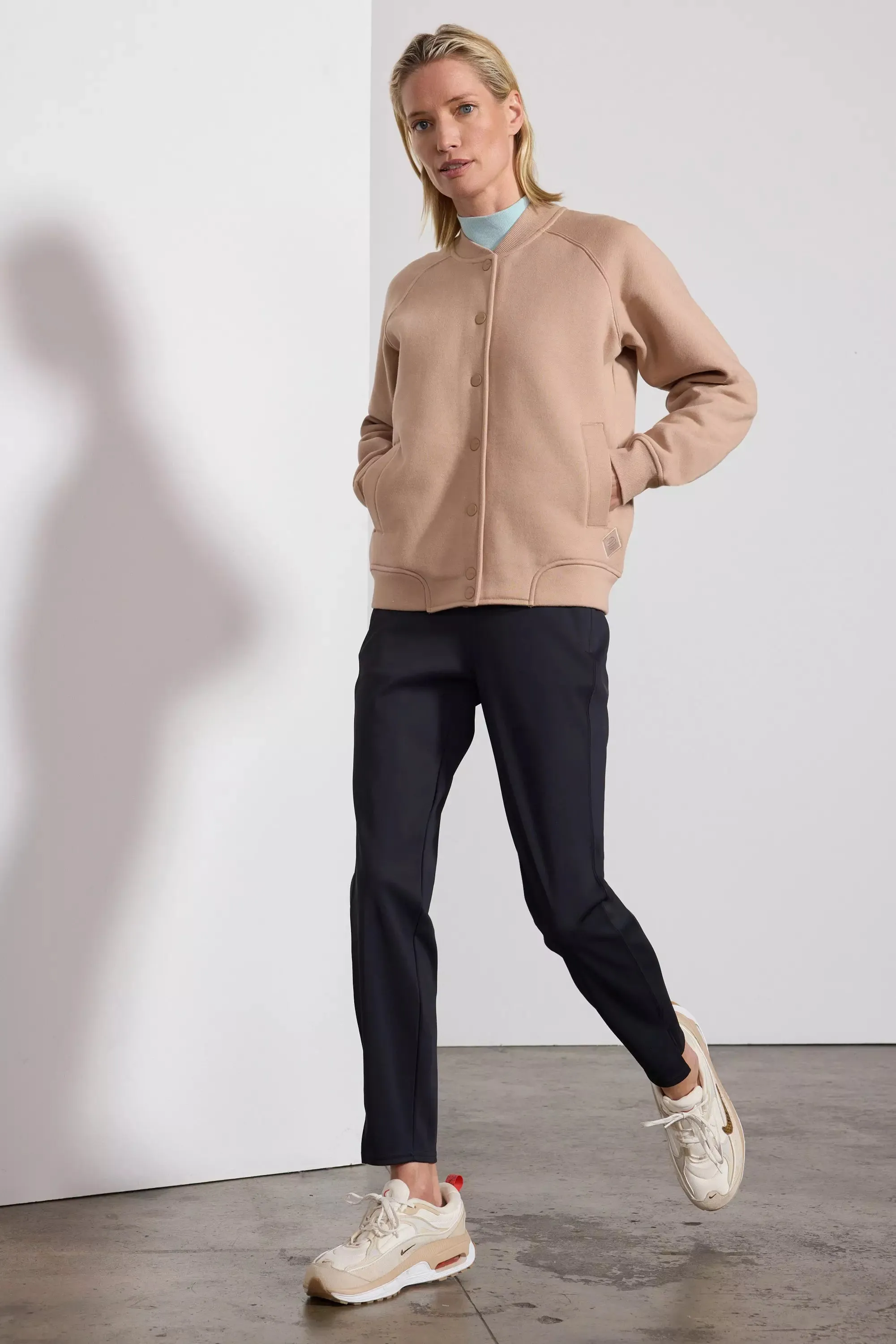 Comfort Fleece Bomber Jacket - Warm Taupe