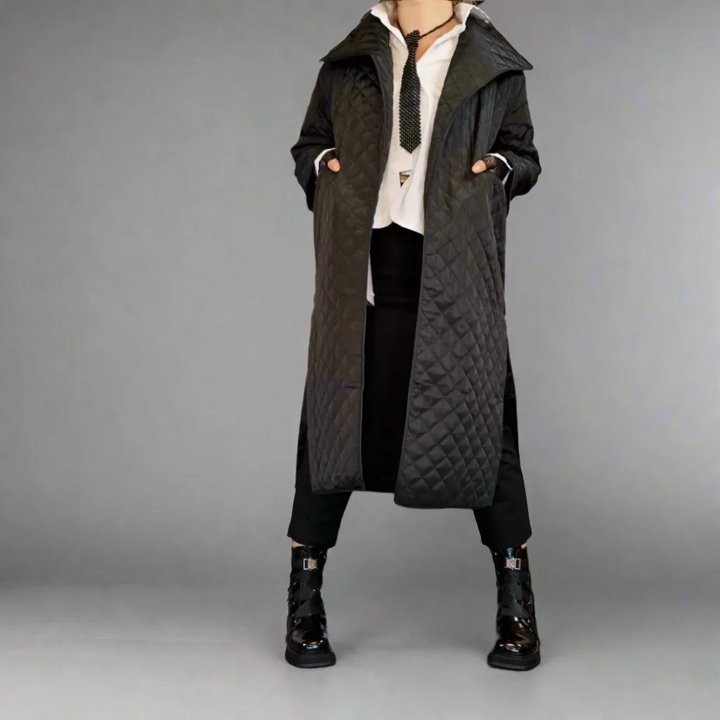 Cotton Padded Quilted Oversized Coat