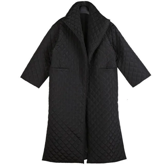 Cotton Padded Quilted Oversized Coat