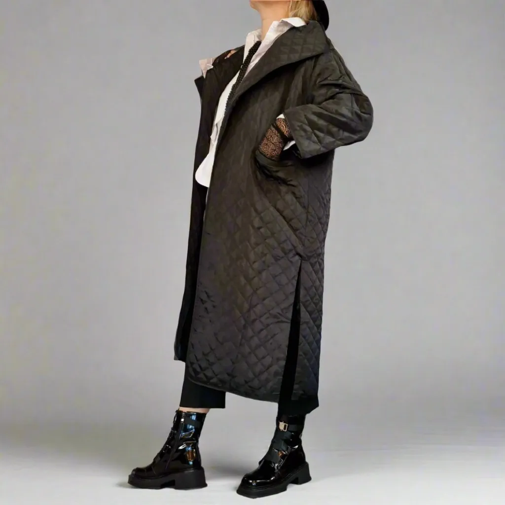 Cotton Padded Quilted Oversized Coat