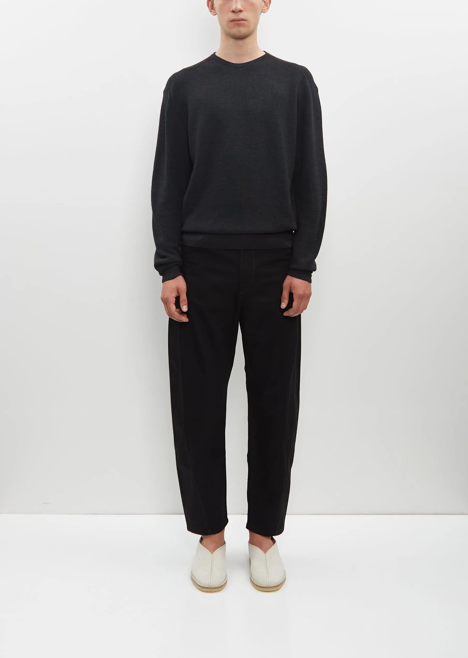 Crew Neck Jumper — Anthracite