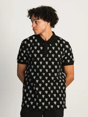 CROOKS & CASTLES MEDUSA ALL OVER PRINT POLO