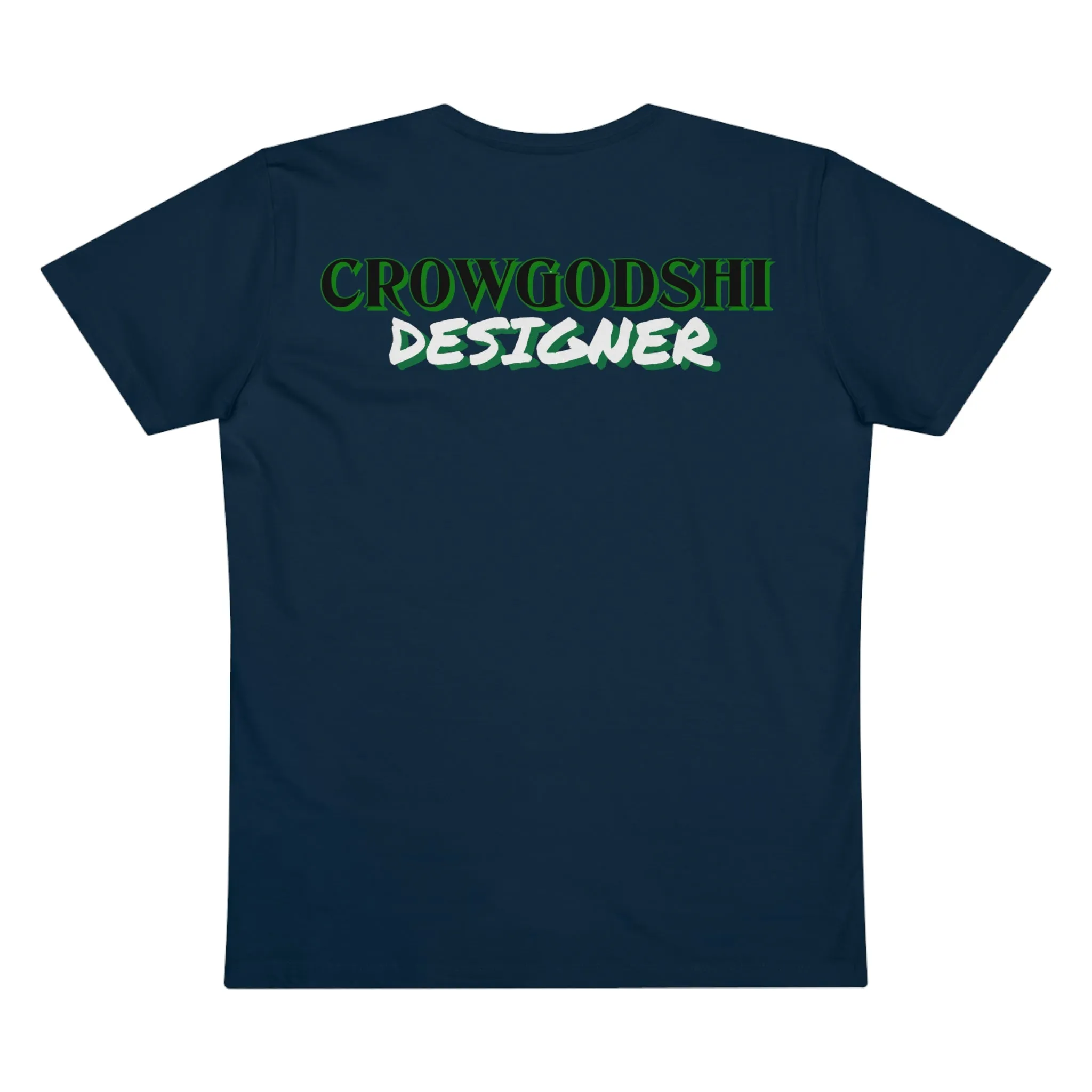 Crowgodshi Designer First Generation Men’s Presenter V-neck, GREEN LOGO