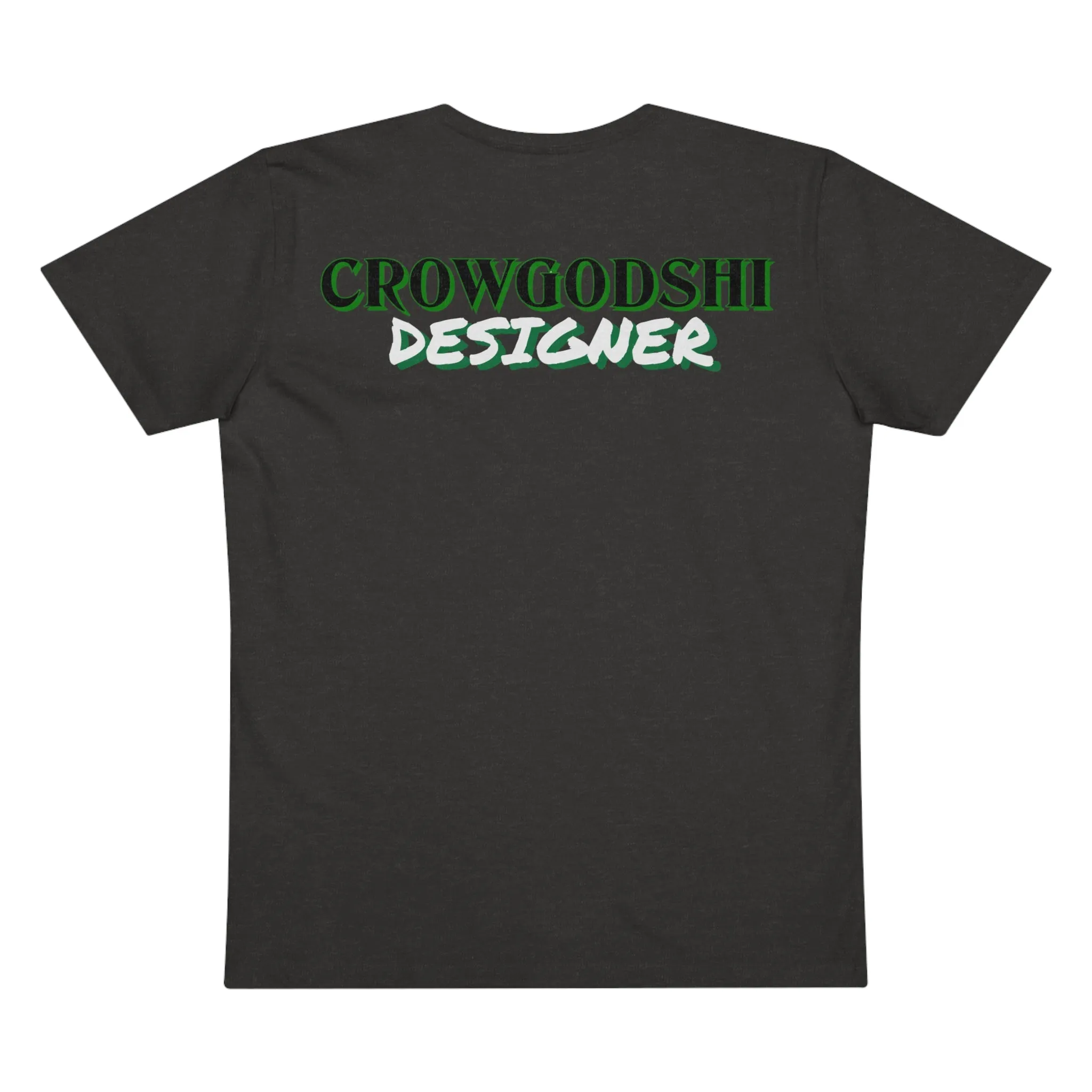 Crowgodshi Designer First Generation Men’s Presenter V-neck, GREEN LOGO