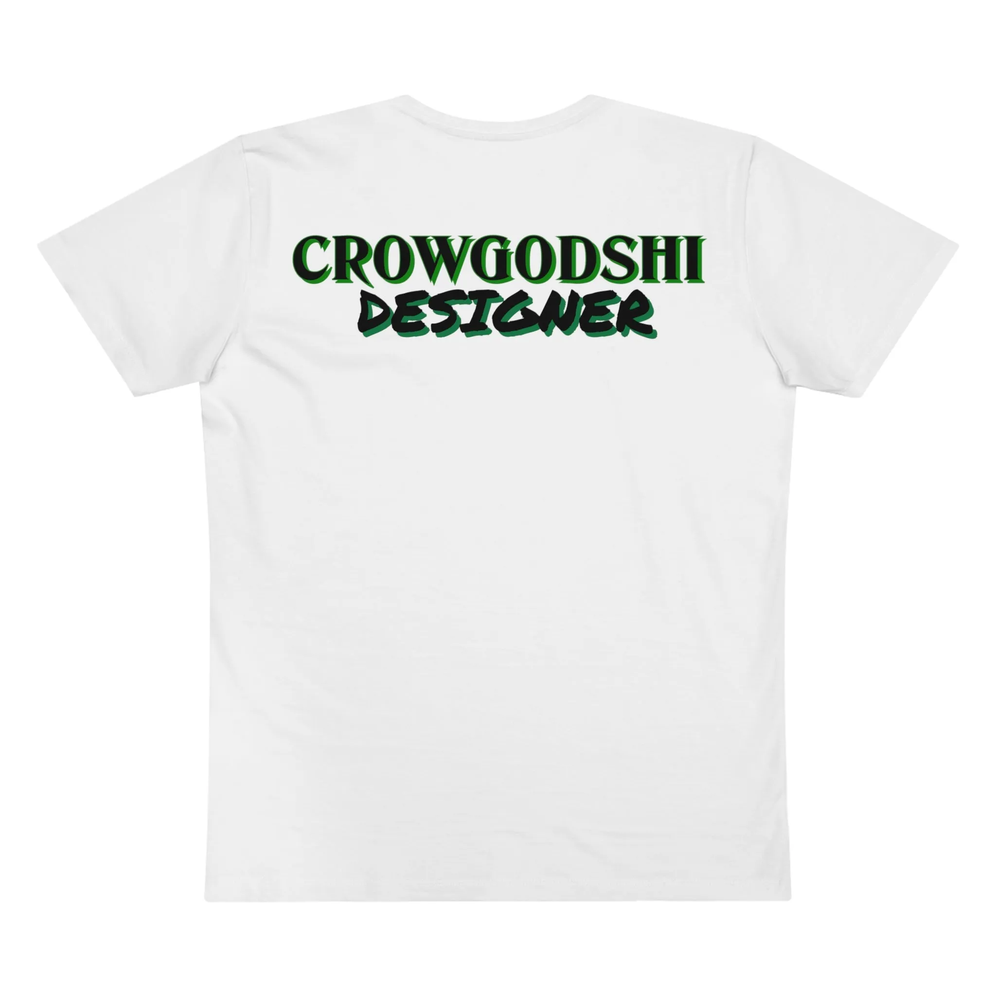 Crowgodshi Designer First Generation Men’s Presenter V-neck, GREEN LOGO