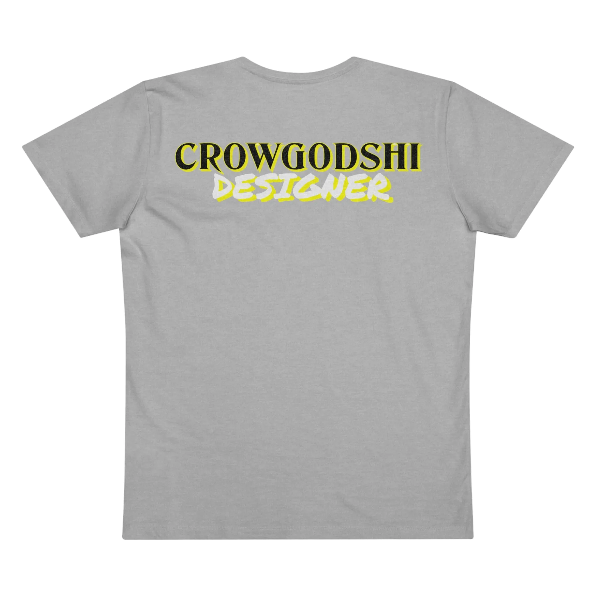 Crowgodshi Designer First Generation Men’s Presenter V-neck, YELLOW LOGO