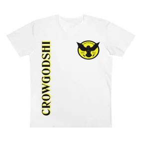 Crowgodshi Designer First Generation Men’s Presenter V-neck, YELLOW LOGO