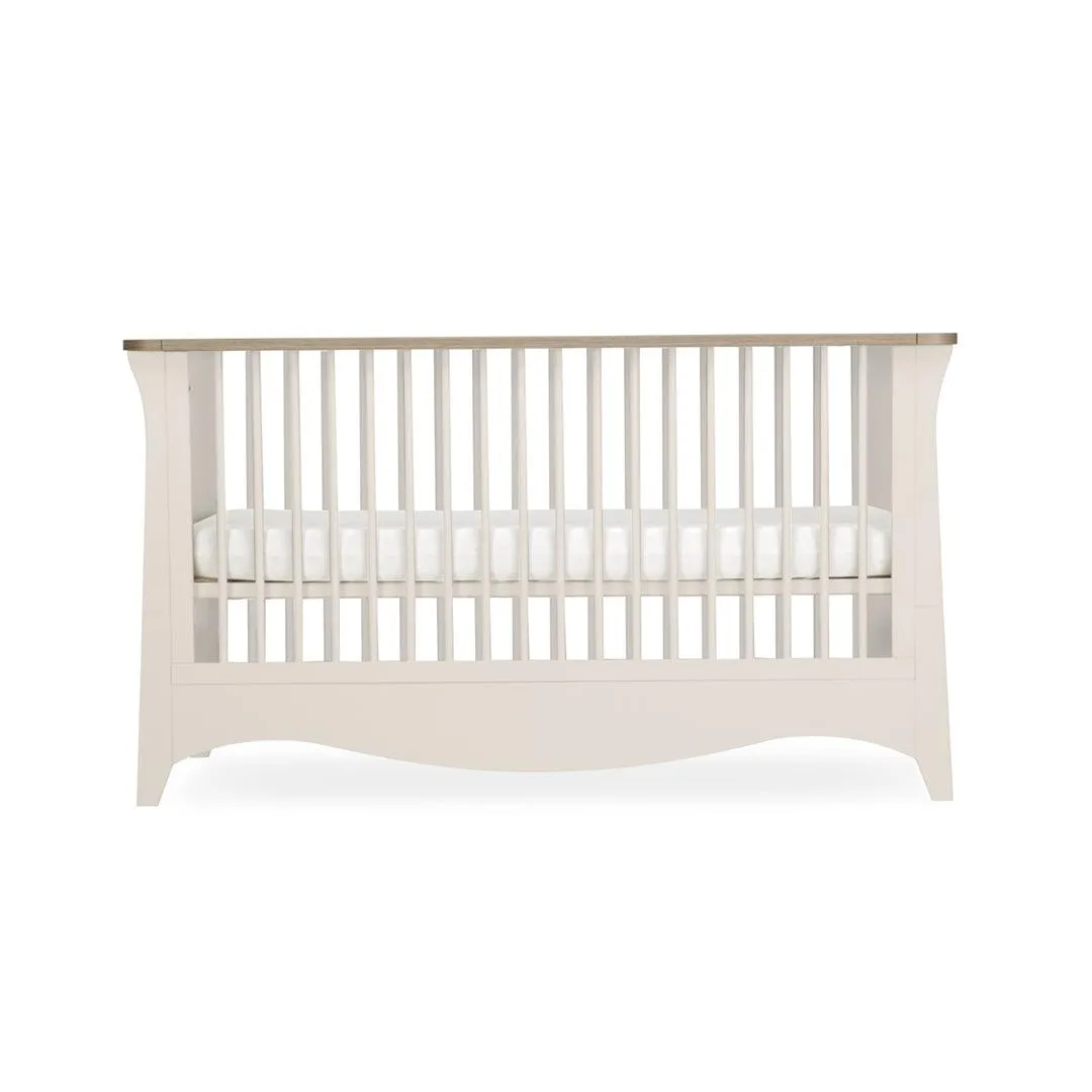 CuddleCo Clara 2 Piece Set 3-Drawer Dresser   Cot Bed  - Cashmere