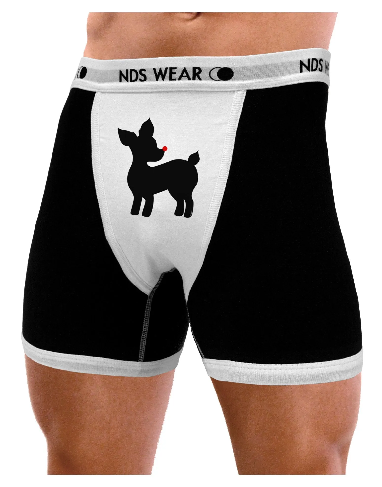 Cute Rudolph Silhouette - Christmas Mens Boxer Brief Underwear by TooLoud