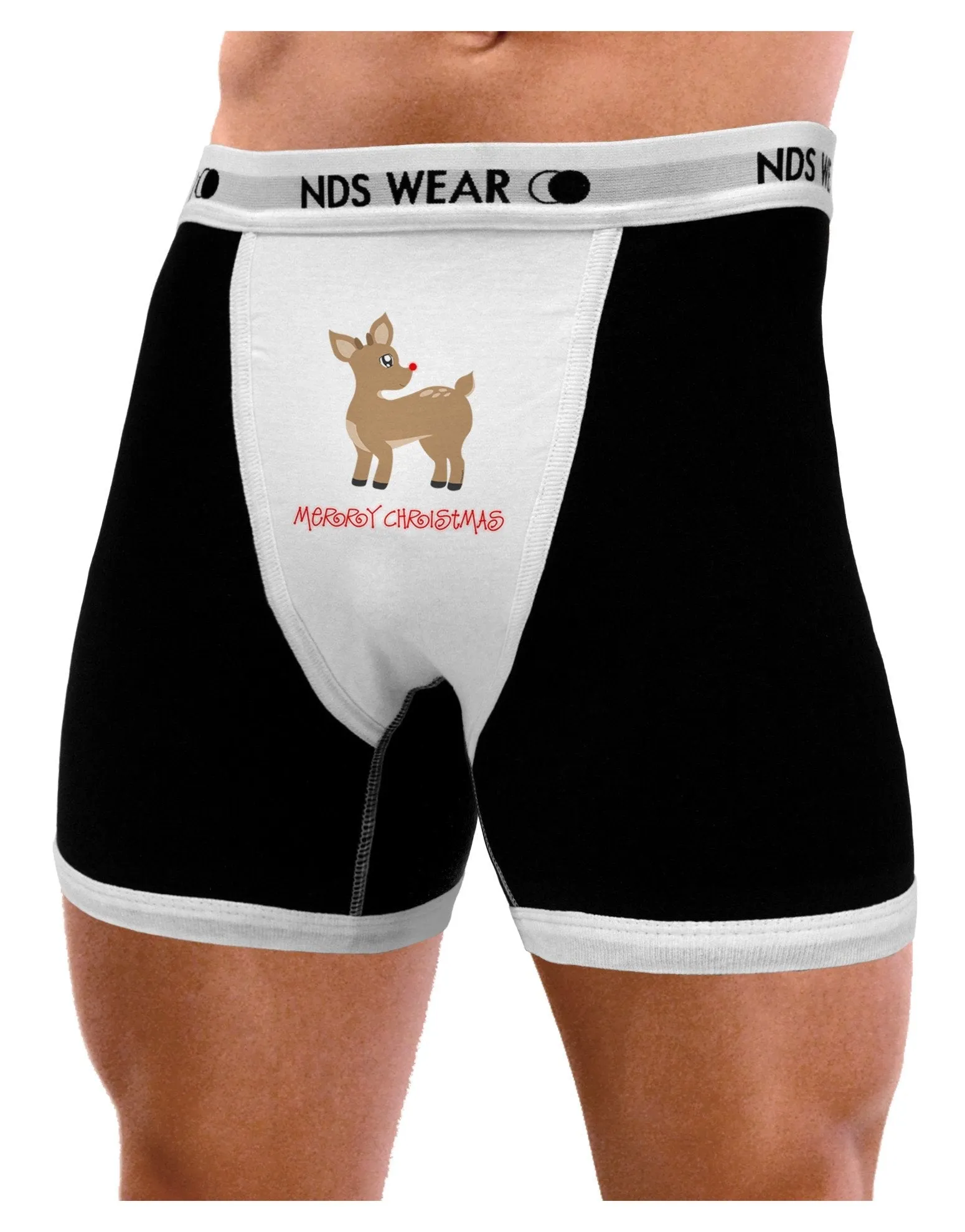 Cute Rudolph the Reindeer - Merry Christmas Mens Boxer Brief Underwear by TooLoud