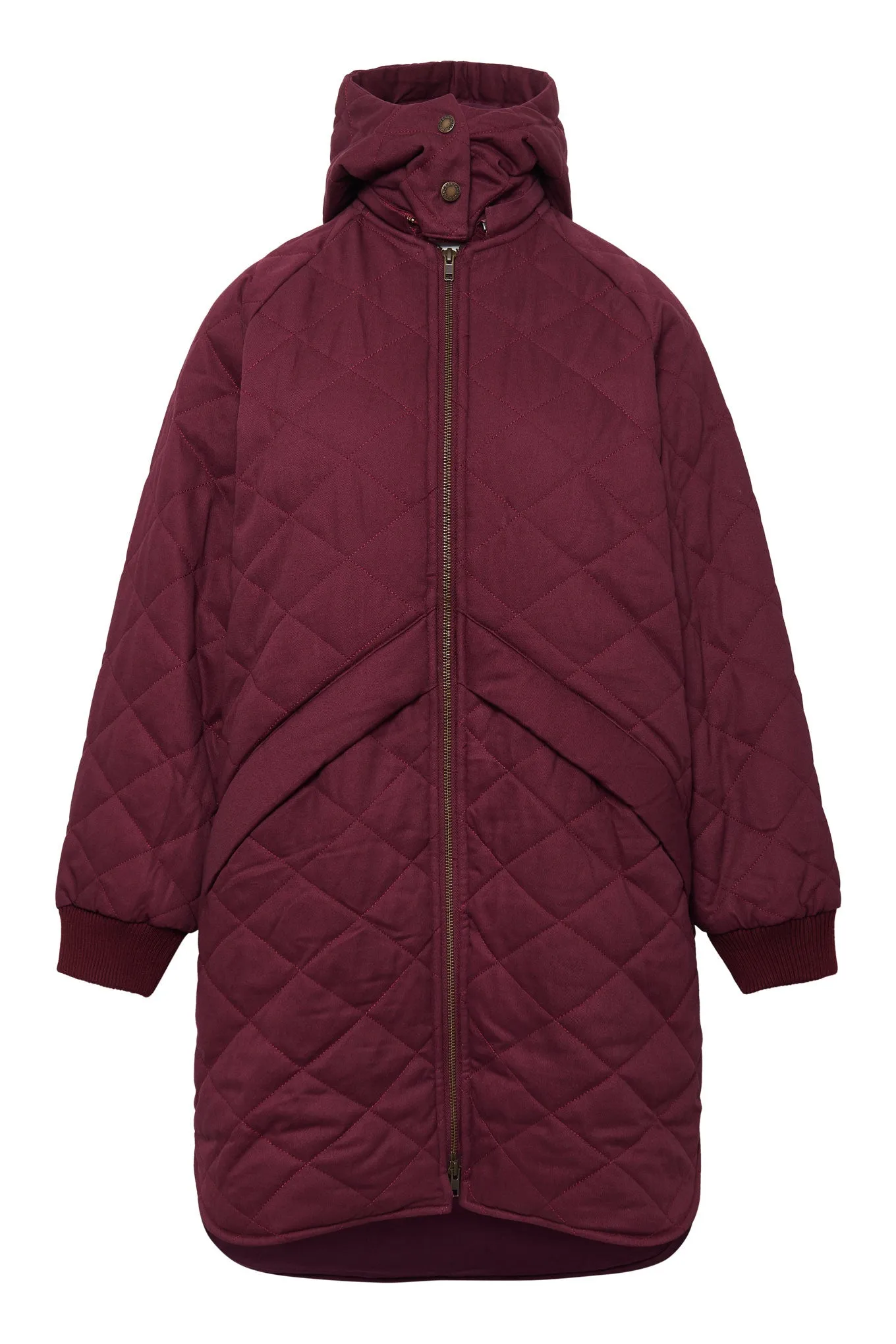 Daniella Cotton Coat Wine Red