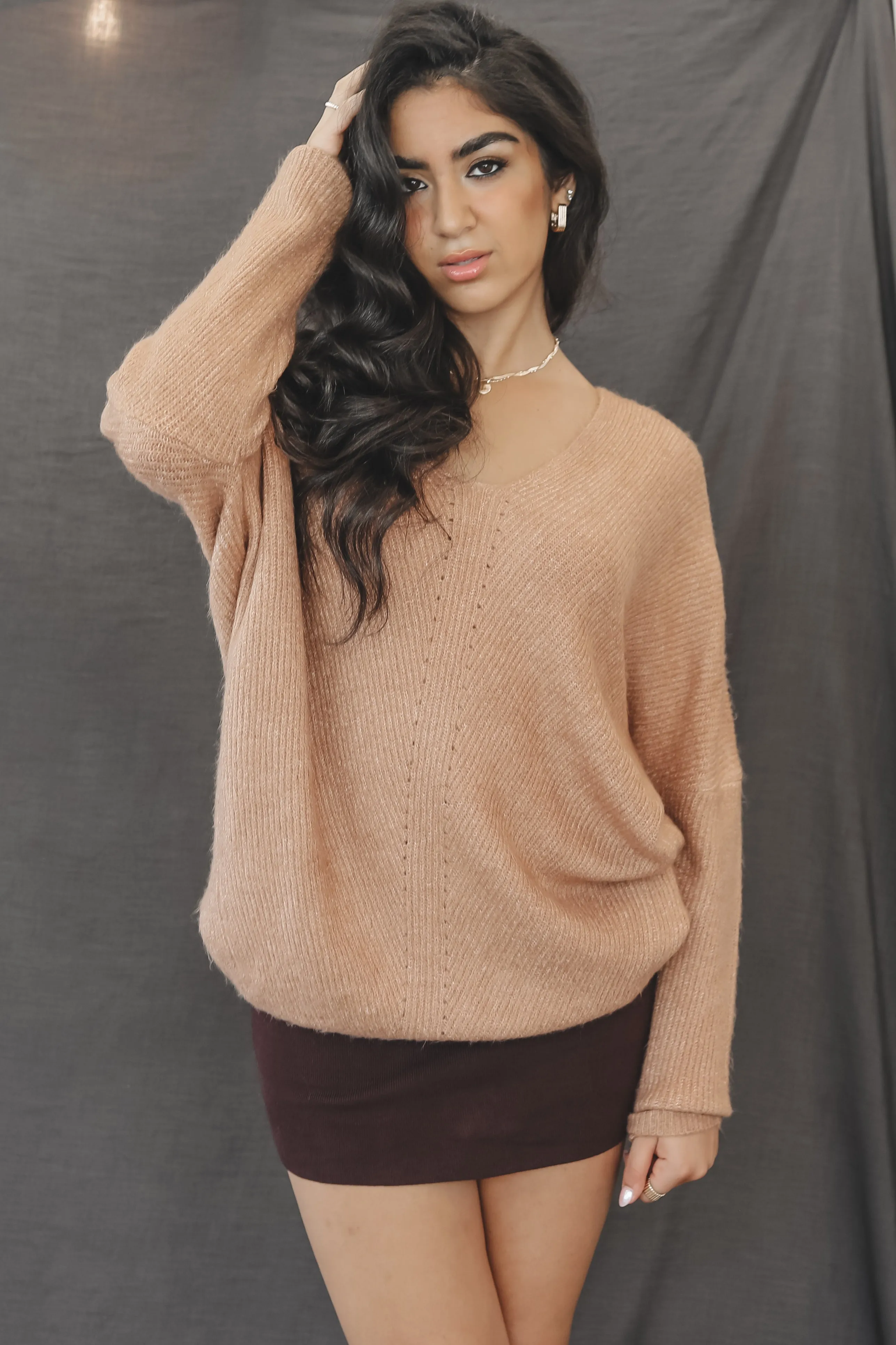 DEAL  A Weekend In The Mountains Oversized Stockholm Sweater Top