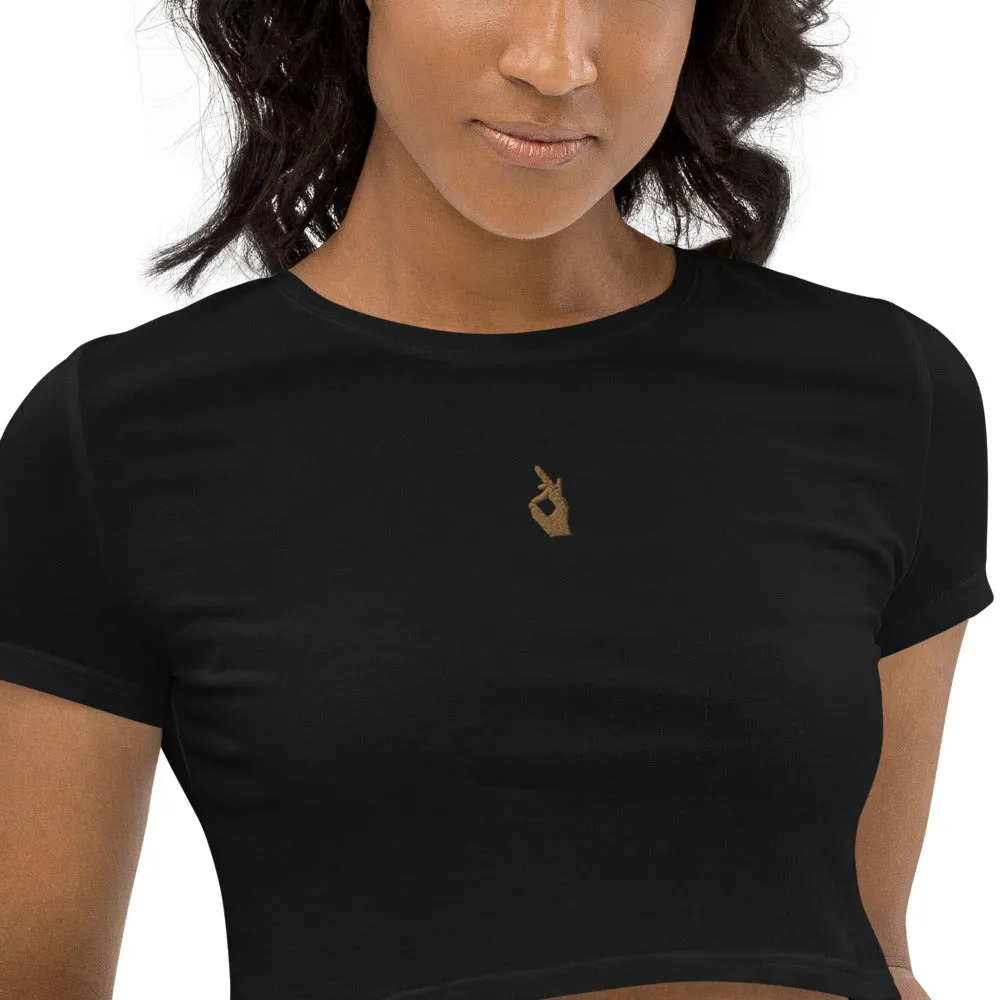 Descendants of The Island Classic Embroidered Organic Crop Top