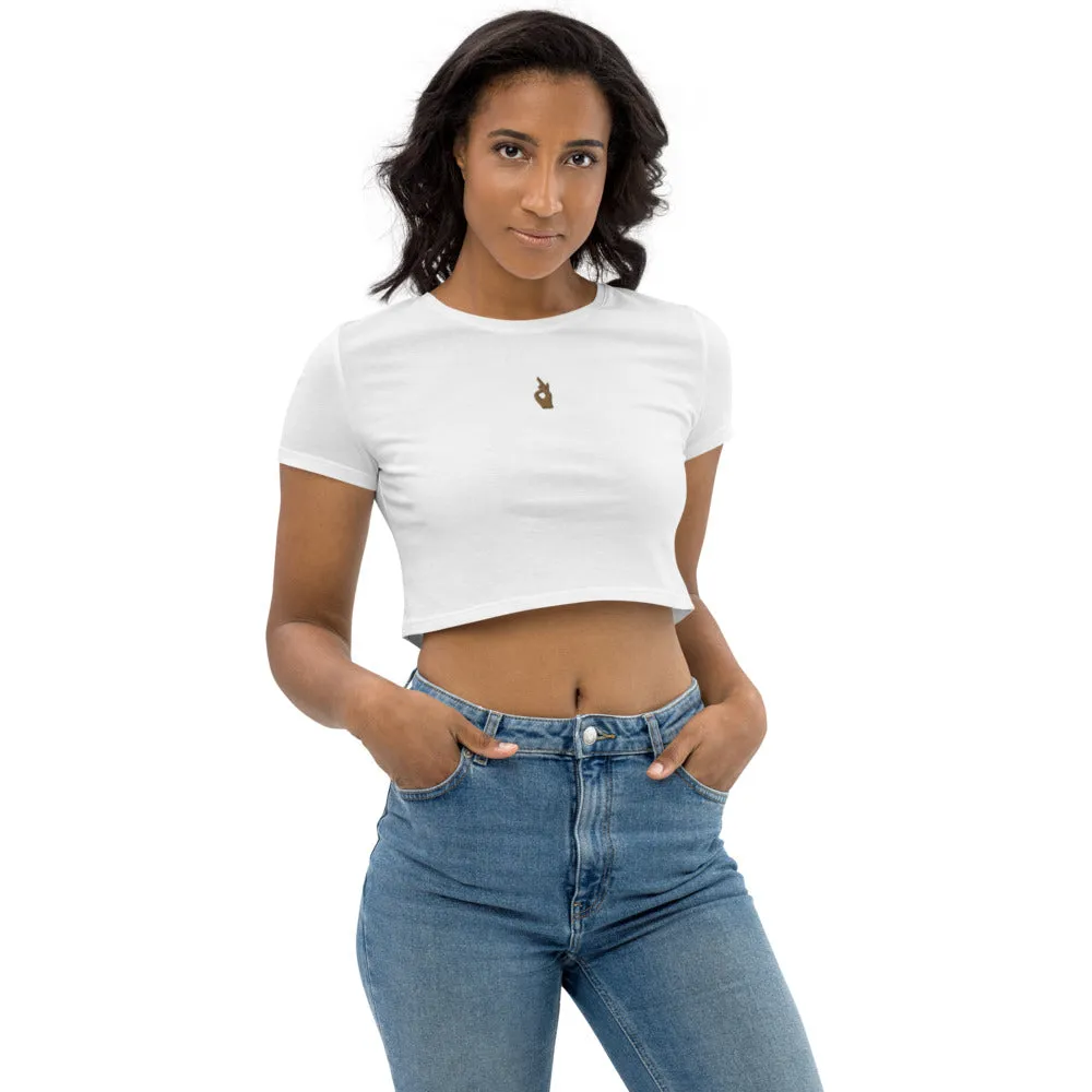 Descendants of The Island Classic Embroidered Organic Crop Top