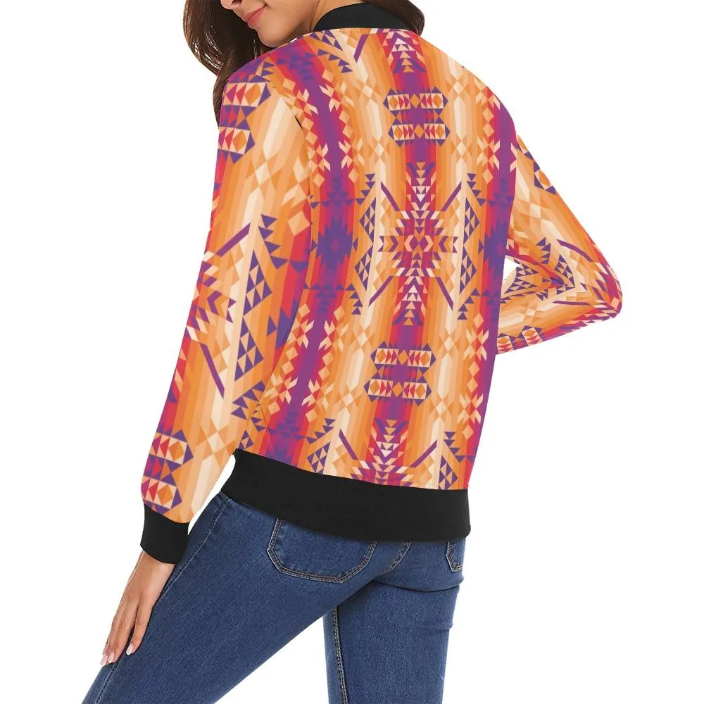 Desert Geo Bomber Jacket for Women