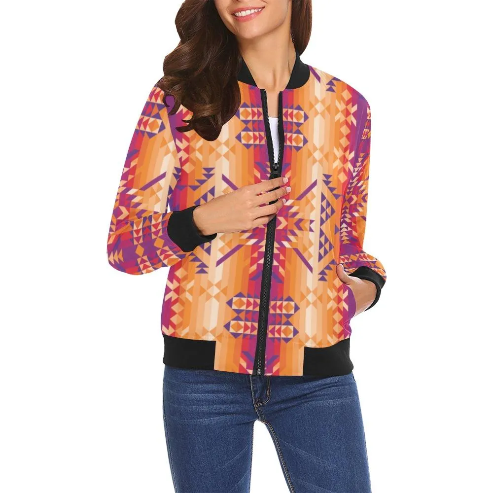 Desert Geo Bomber Jacket for Women