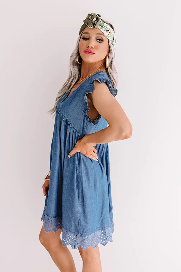 Destination Darling Chambray Babydoll Dress