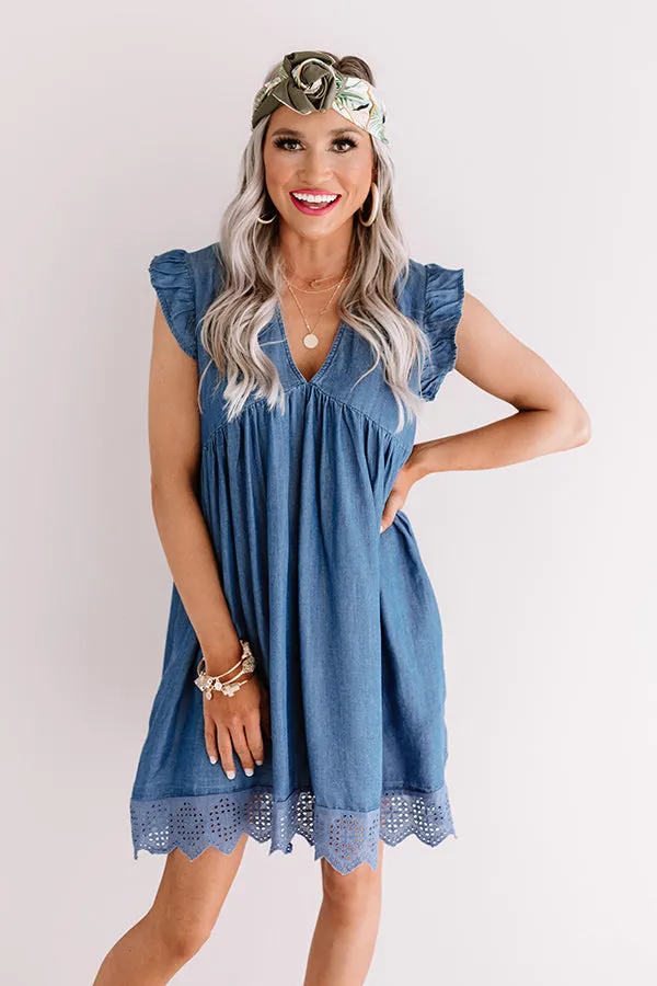 Destination Darling Chambray Babydoll Dress