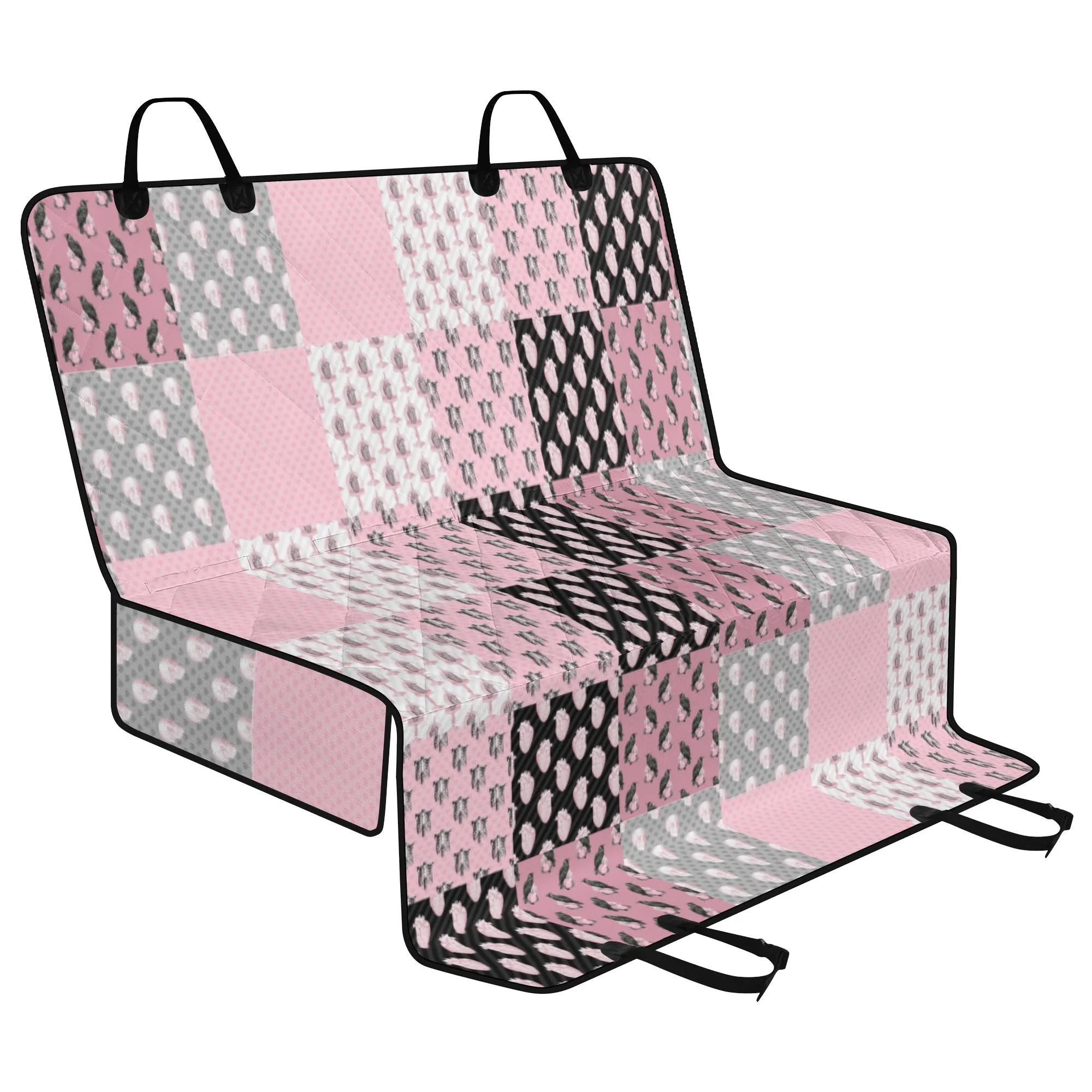 Dog Car Seat Covers and Hammocks | Pet Accessories | Back Seat Cover for Dogs and Cats- Pastel Goth Checkered