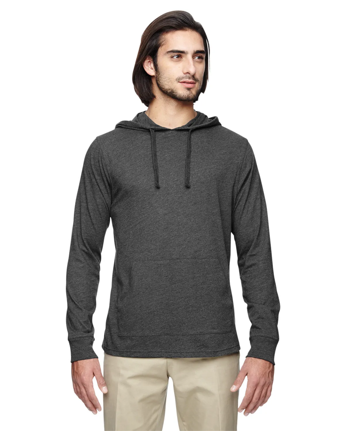 econscious Unisex Eco Blend Long-Sleeve Pullover Hooded T-Shirt