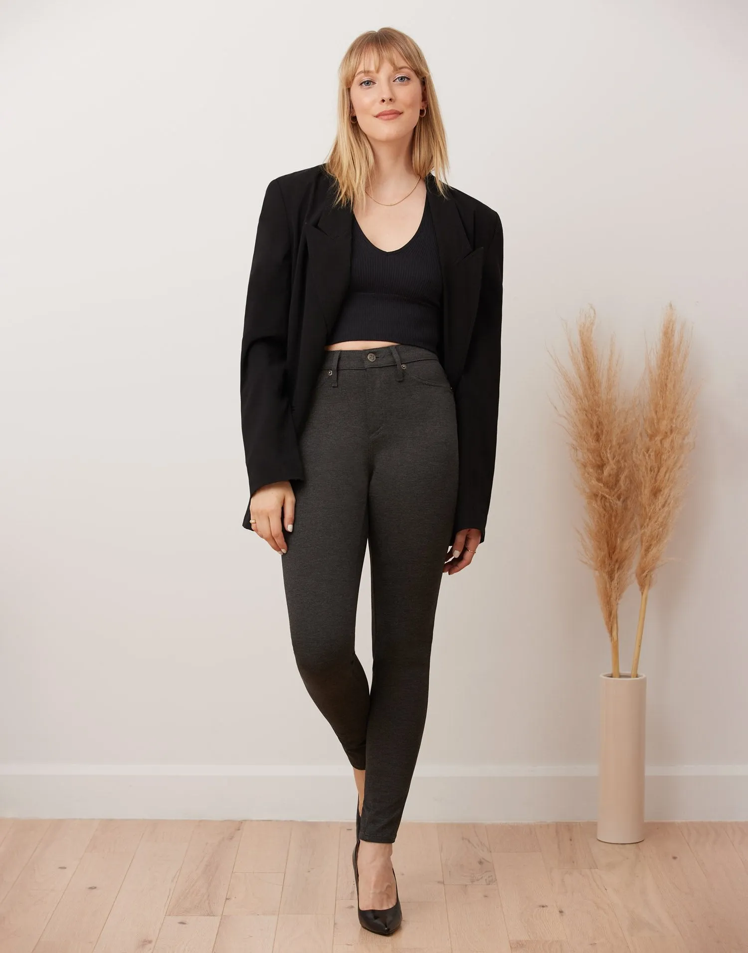 Emily Slim - Charcoal Wool