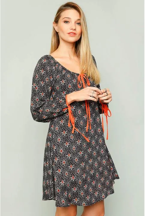 Floral Printed Babydoll Dress