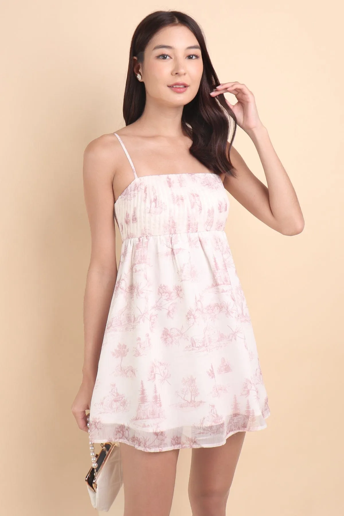 FRENCH TOILE BABYDOLL DRESS IN BLUSH