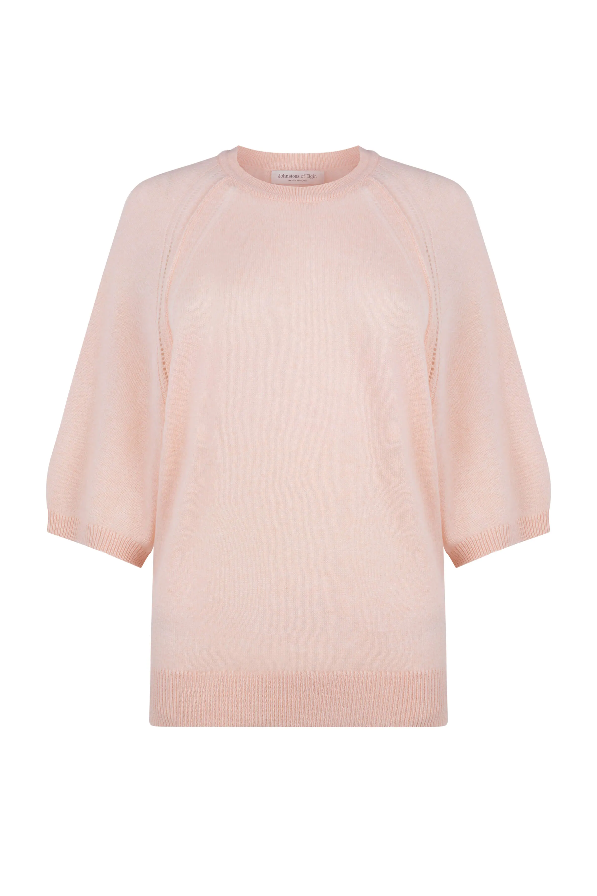 Gauzy Cashmere Sweater with Half Sleeve