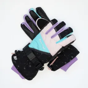 Girl's Black Stellar Ski Gloves