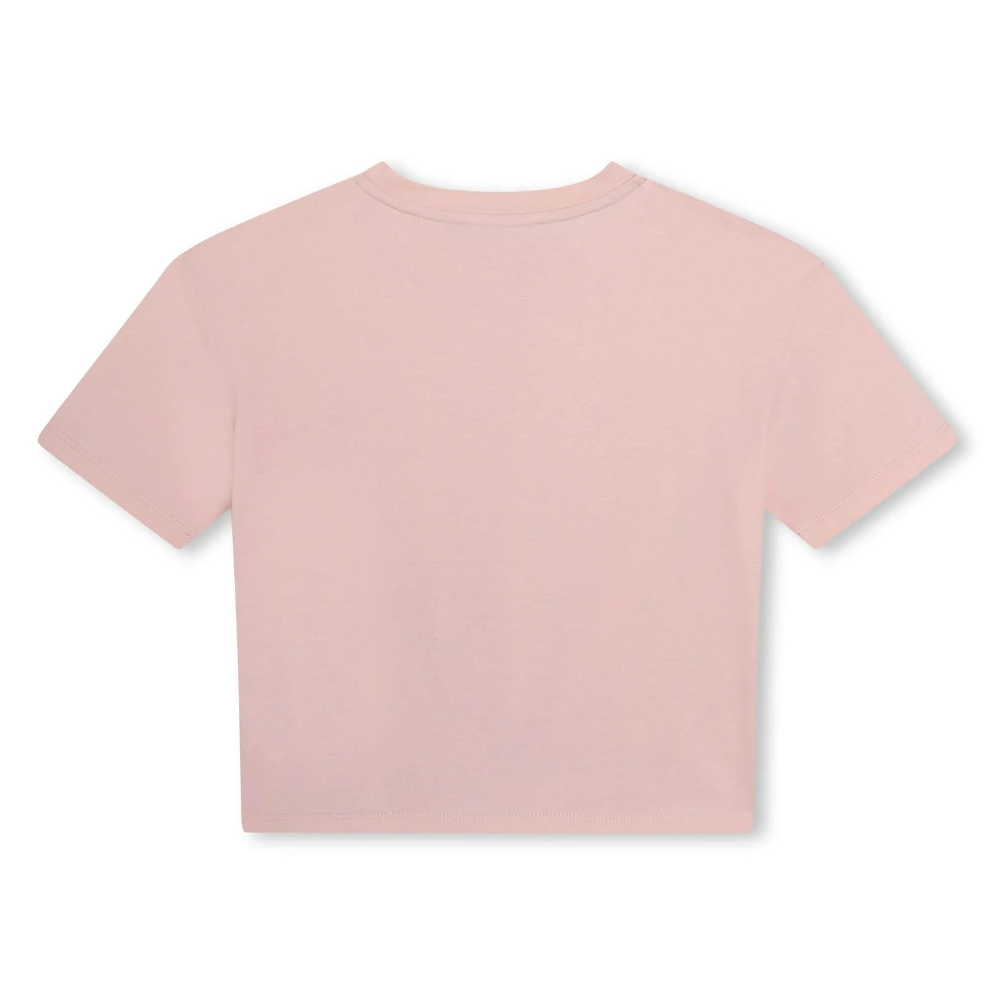 Girls Pink Twist Front T-Shirt