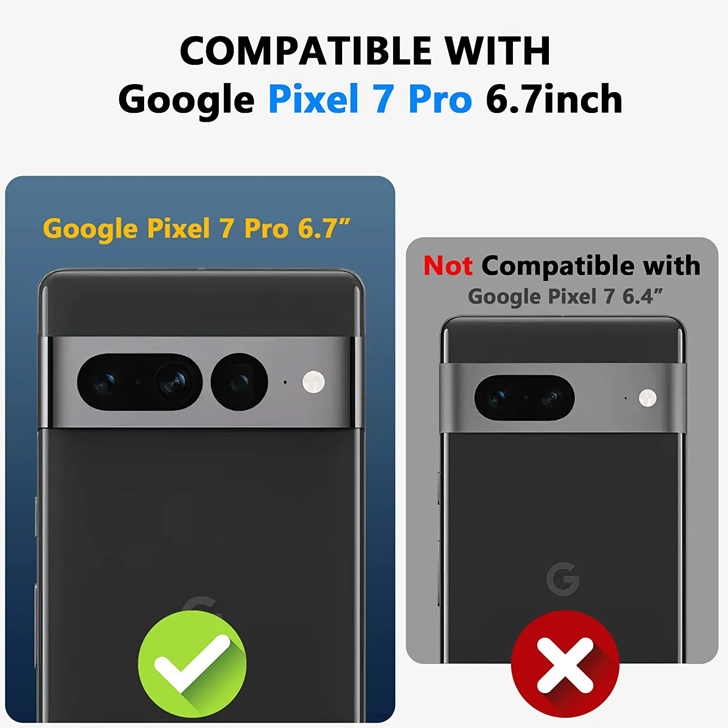 Google Pixel 7 Pro Dual Layer Anti-Drop Military Grade Case Cover Black