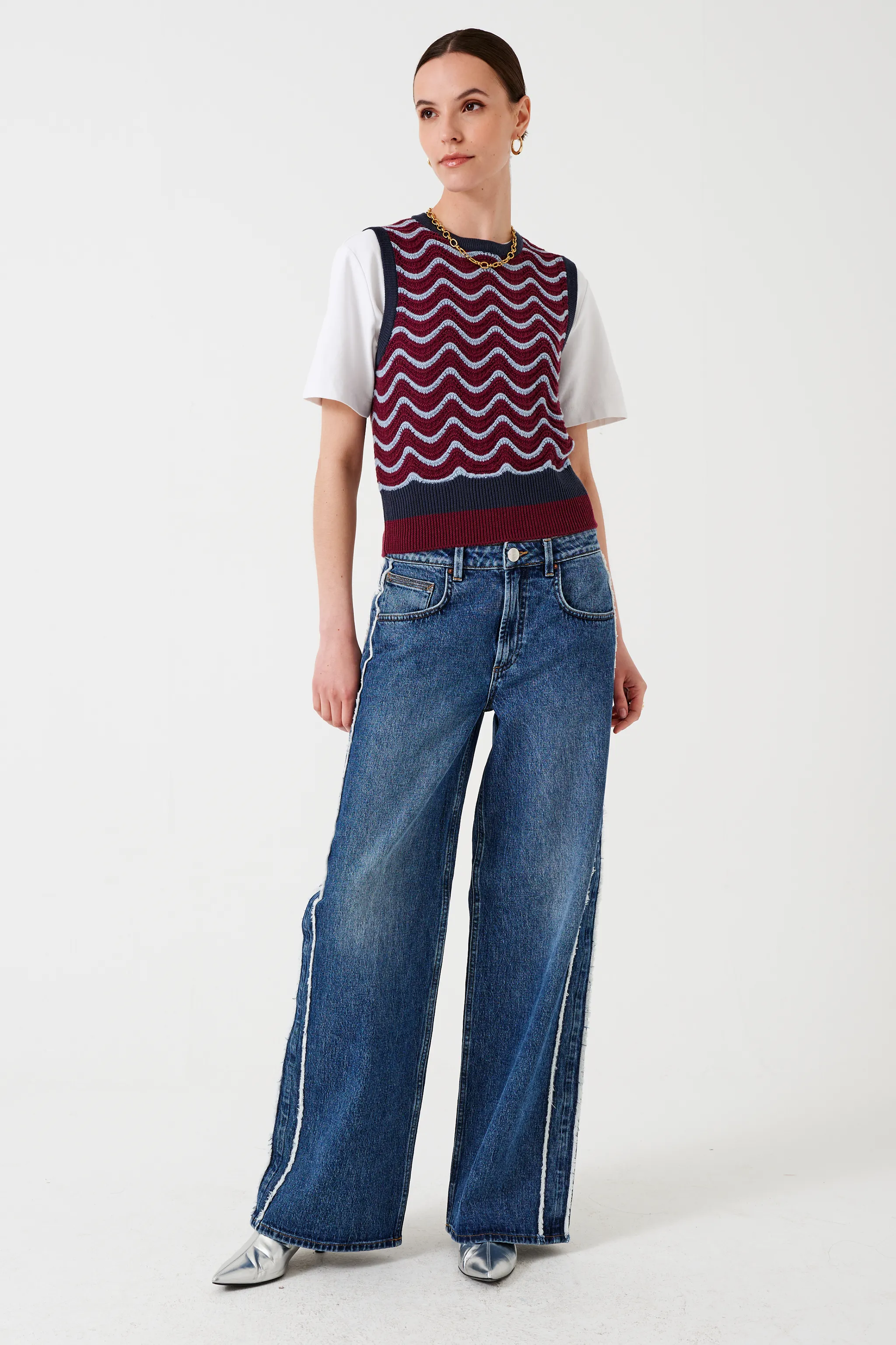 Gracie Side Stripe Jean in Pasadena Vintage