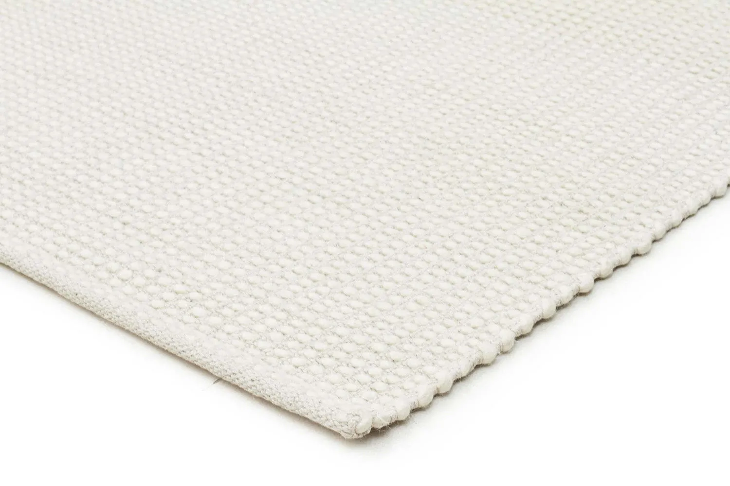 Hand Made  Felted Wool Rug White Natural