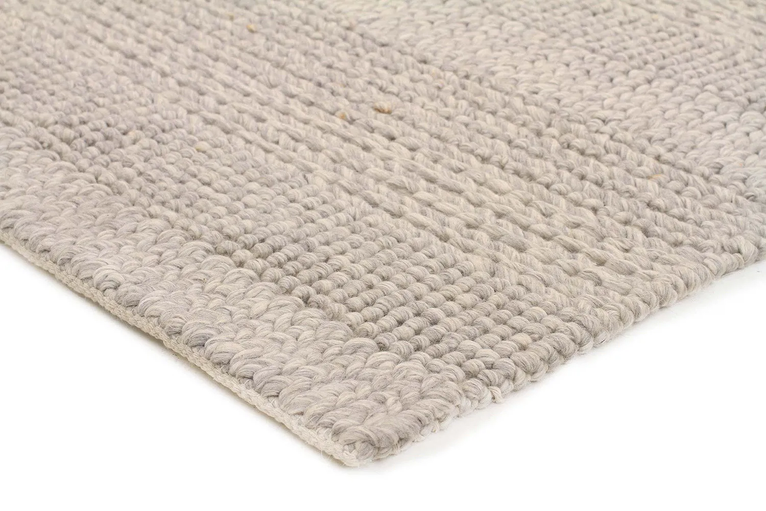 Hand Made Paras Grey Felted Wool Rug