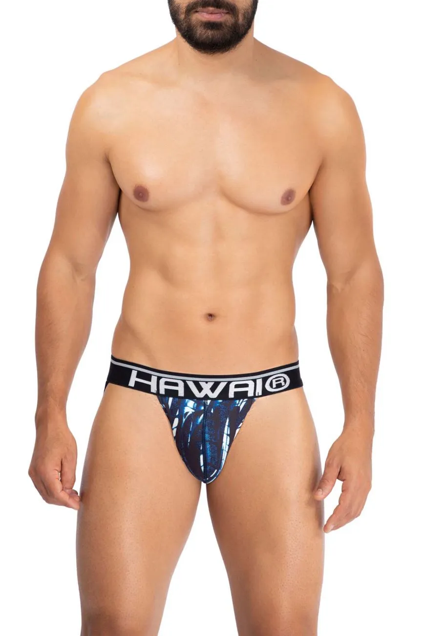 HAWAI 42167 Printed Microfiber Jockstrap Color Dark Blue