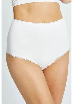 High Waist Briefs - White