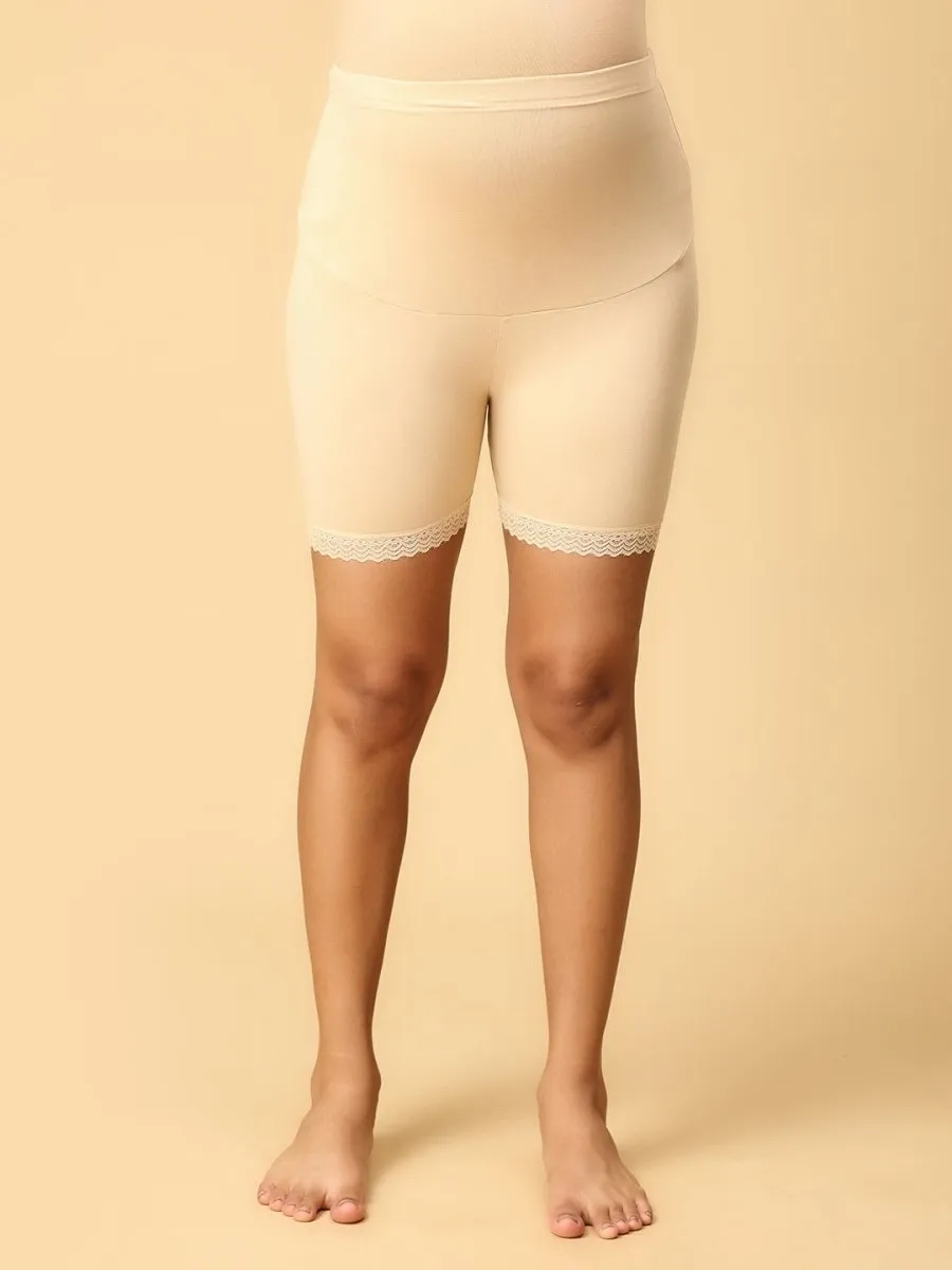 High Waist Mama Boyshort-Beige