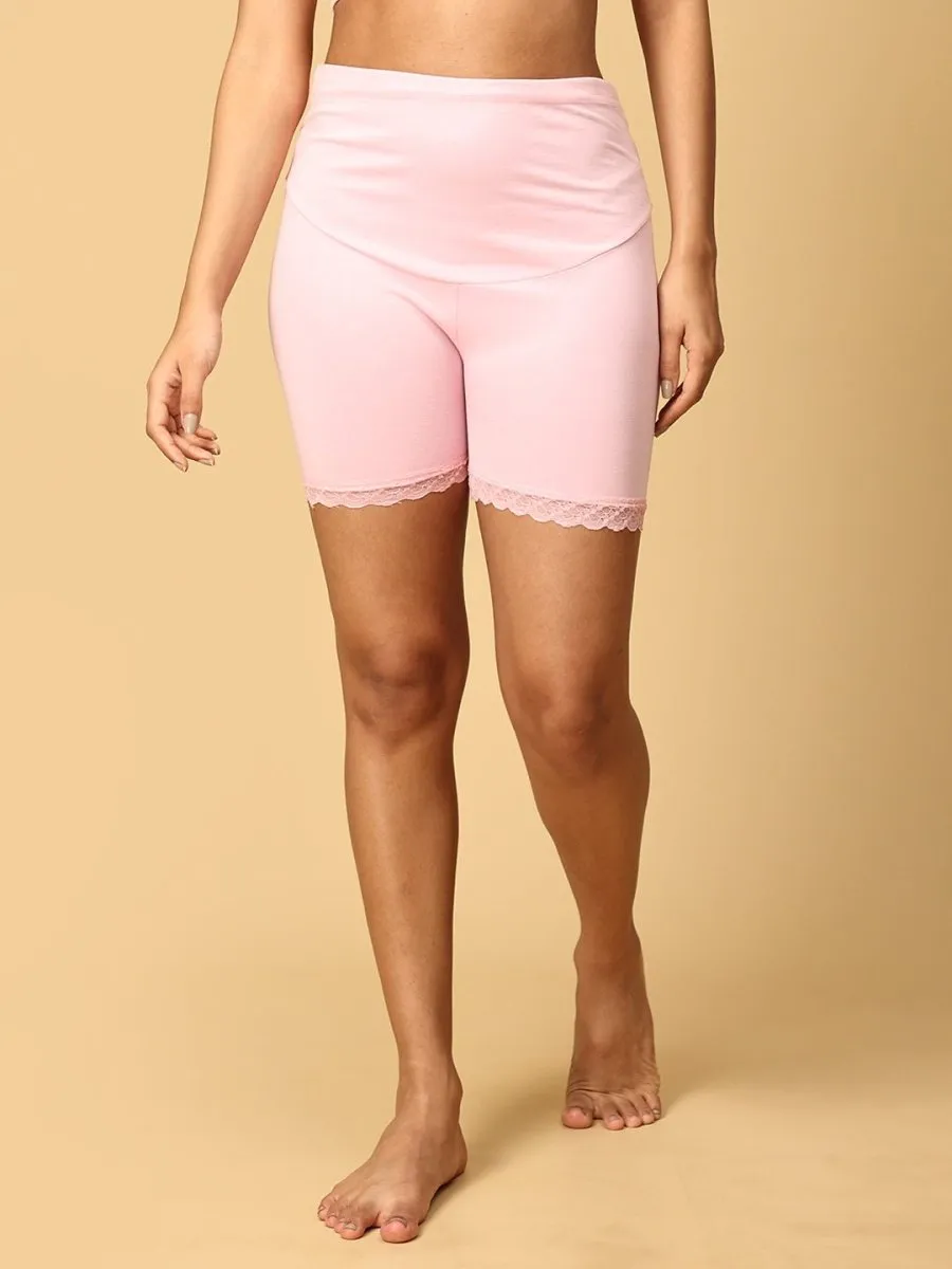 High Waist Mama Boyshort-Rose Pink