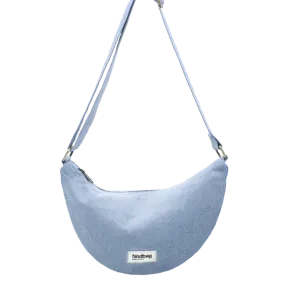 Hindbag Andrea Half Moon Bag - Blue Denim