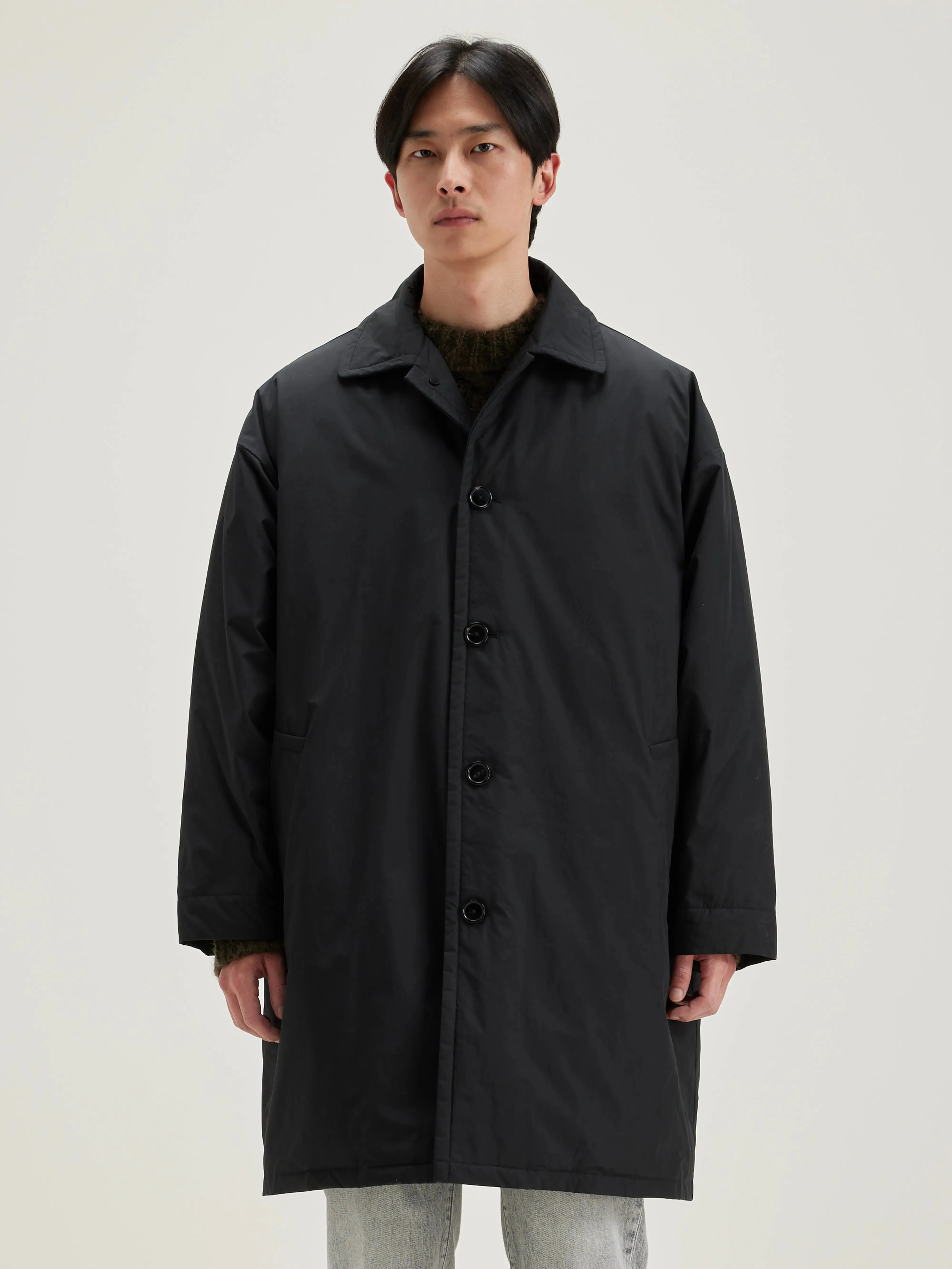 Hubby straight coat (242 / M / BLACK)