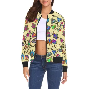 Indigenous Paisley - Vanilla Bomber Jacket for Women