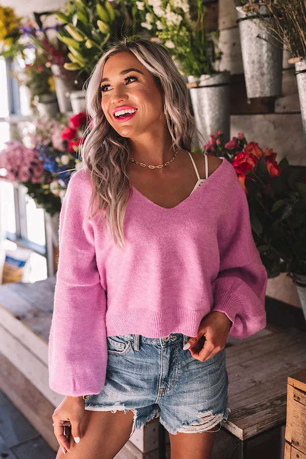 It Girl Status Sweater In Violet