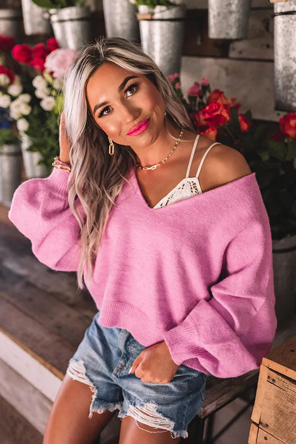 It Girl Status Sweater In Violet