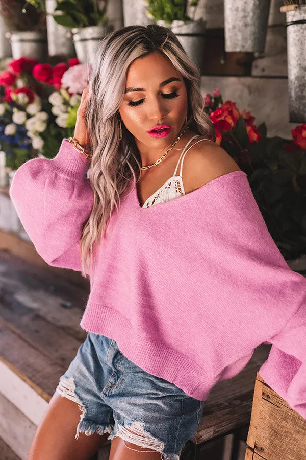 It Girl Status Sweater In Violet