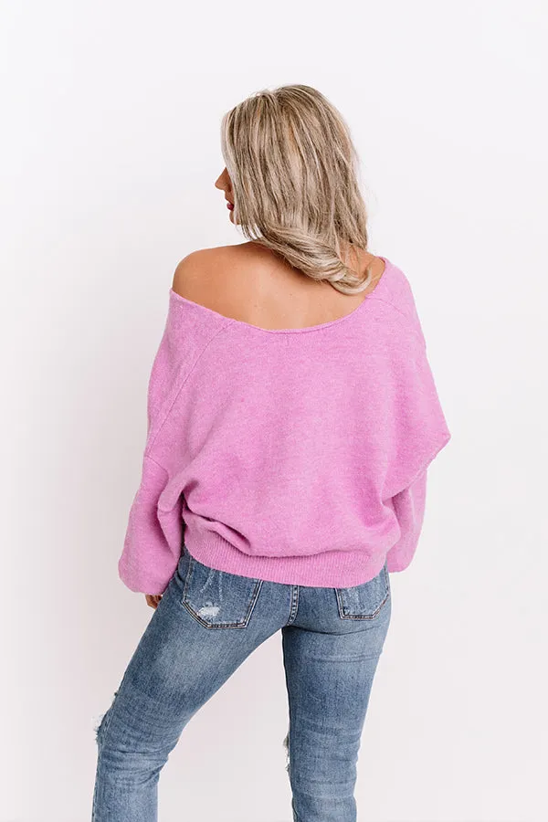 It Girl Status Sweater In Violet