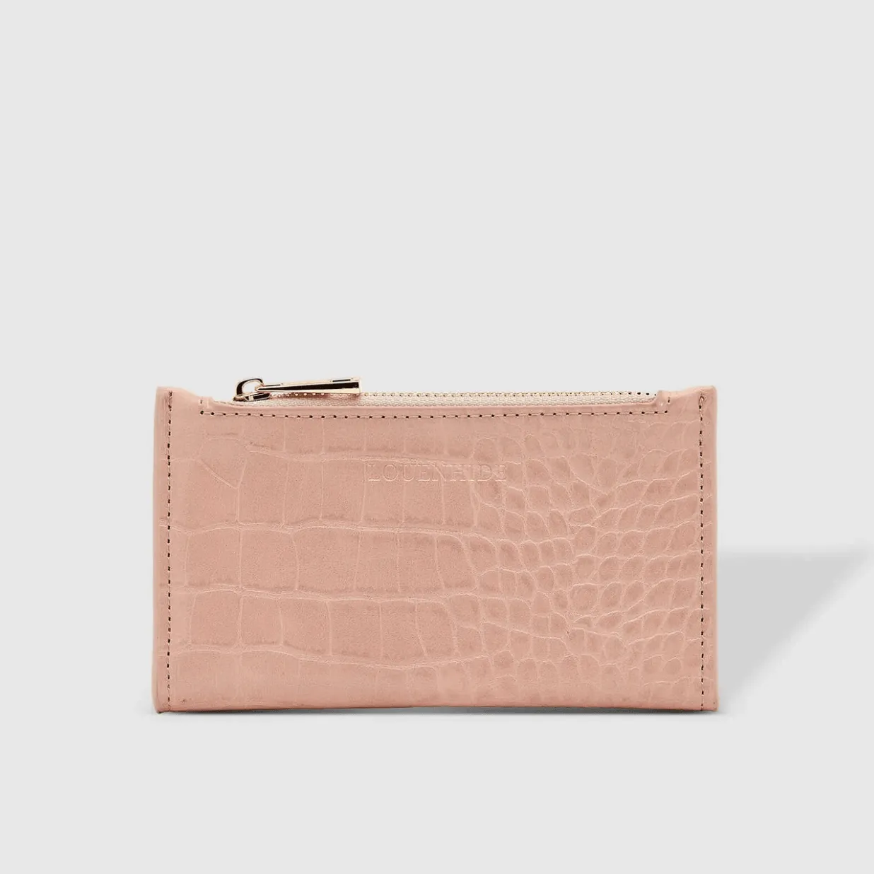 Ivy Croc Cardholder | Pale Pink