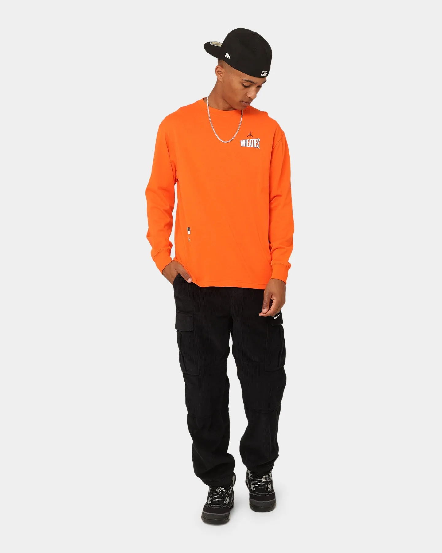 Jordan Flight MVP Statement 85 Crewneck Rush Orange/White