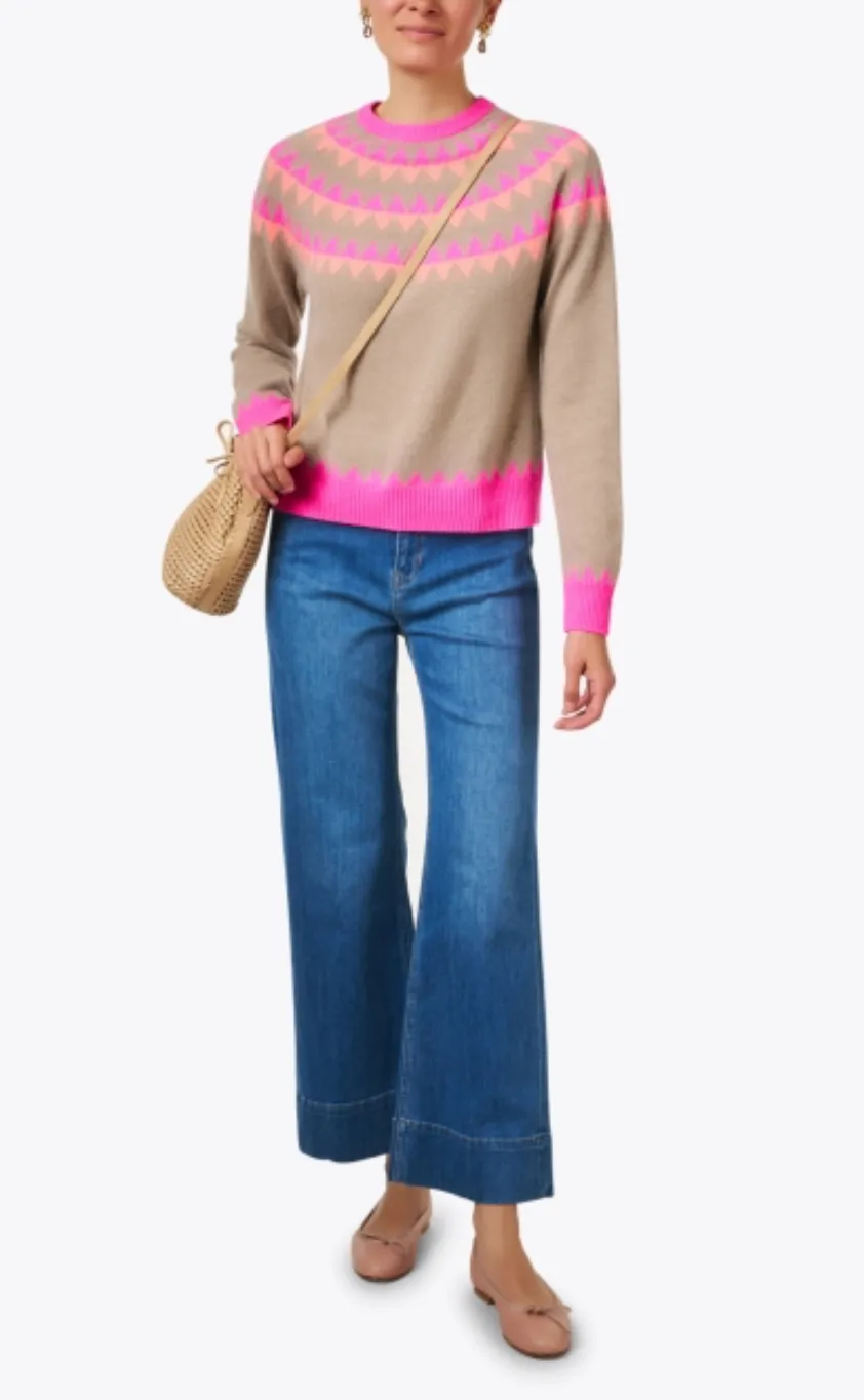 Jumper 1234 Vail Pink/Coral Crewneck Sweater