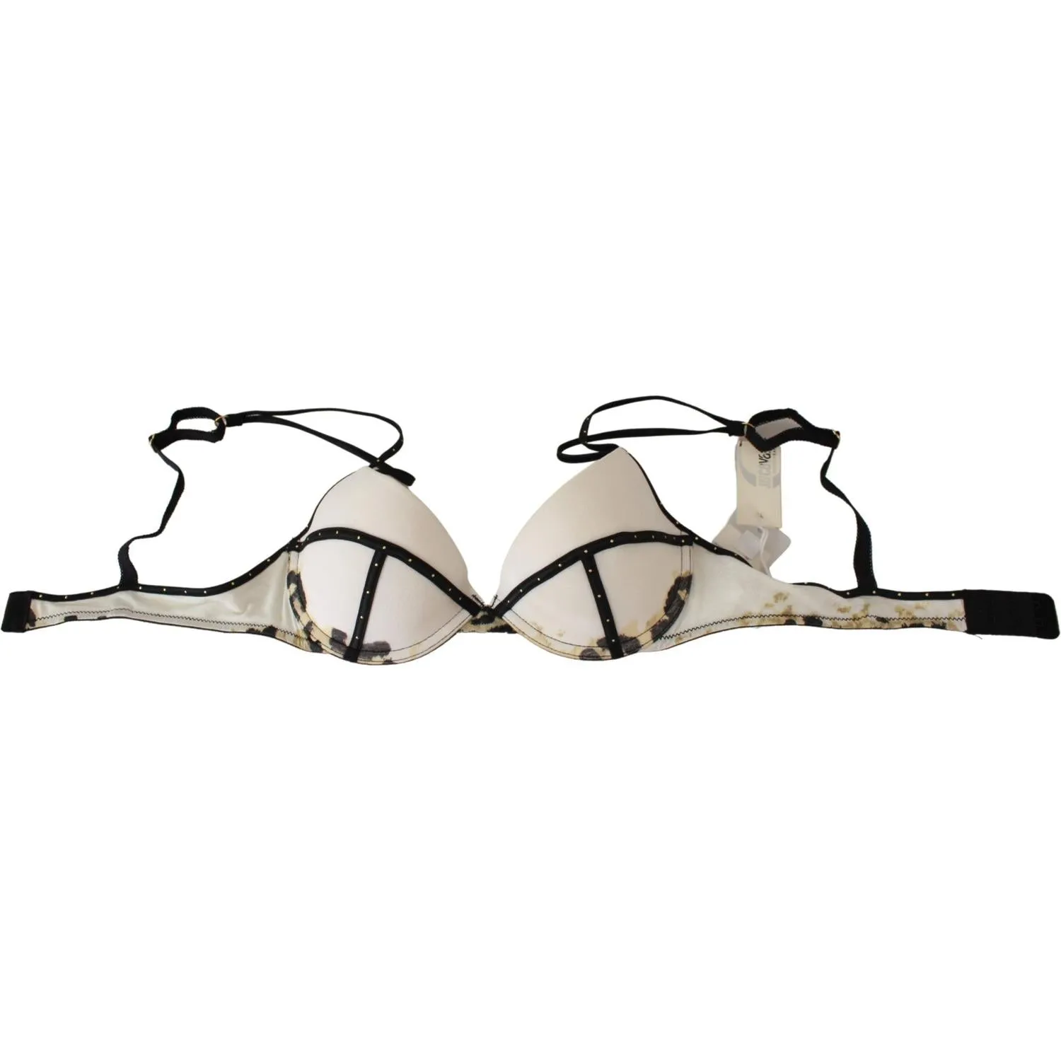 Just Cavalli Elegant White Push-Up Bra With Logo Details