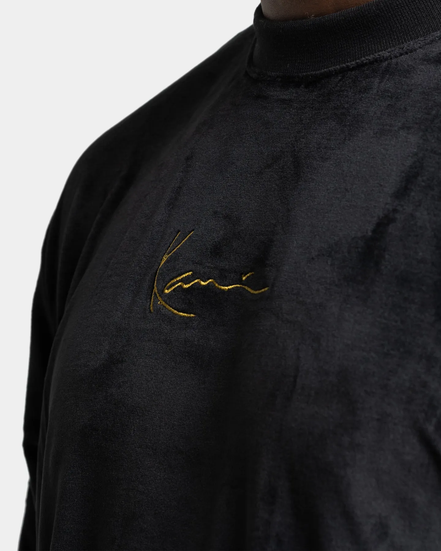 Karl Kani Signature Velvet Crewneck Black